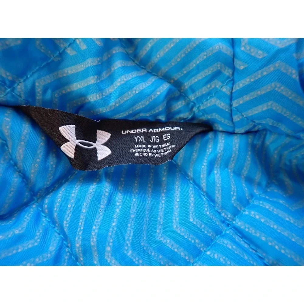Under Armour Storm Ski Jacket Youth XL Blue Black Excellent Winter‎ Park Resort